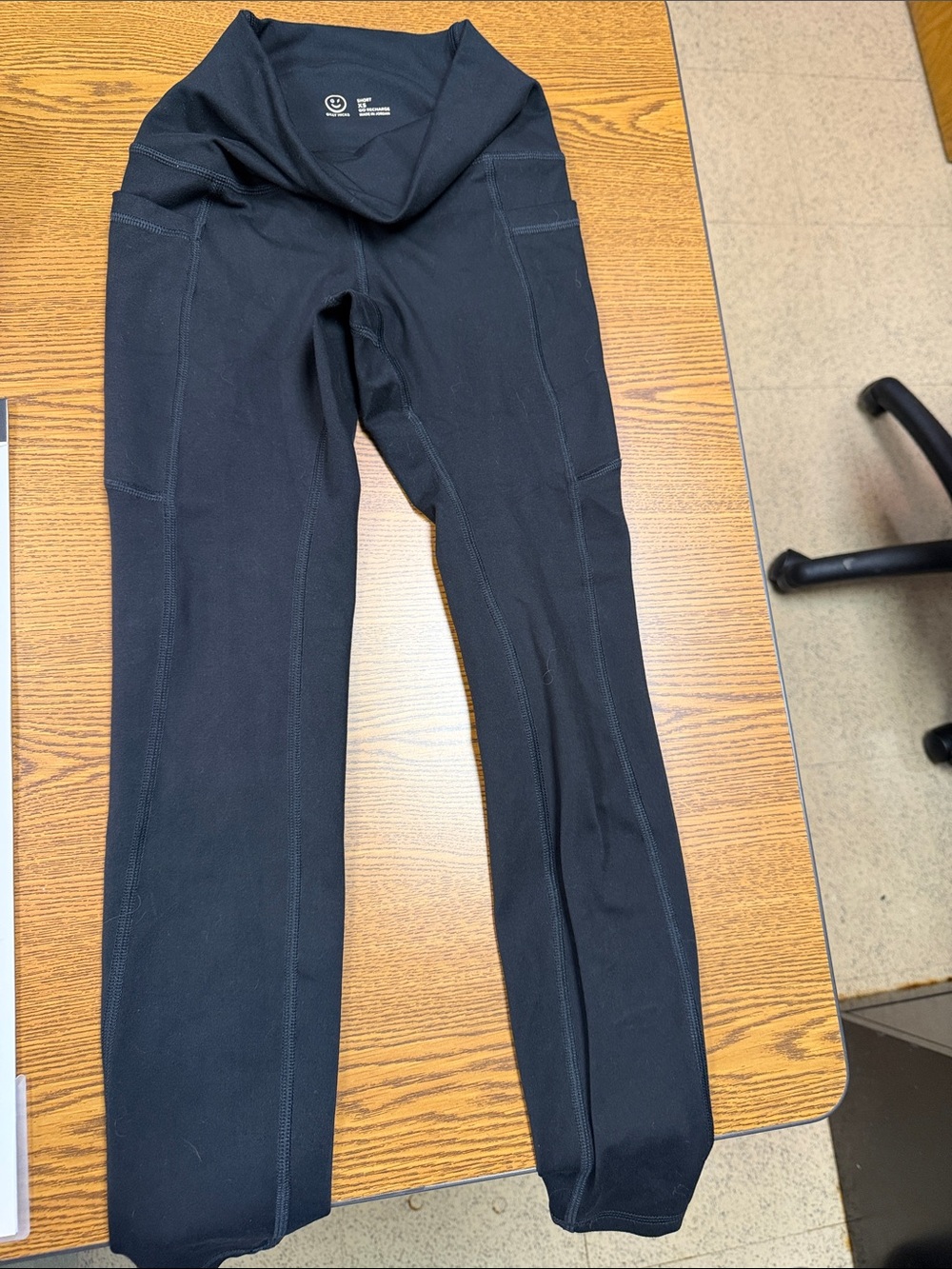 Gilly Hicks Black High-Waist Active Leggings with Side Seams